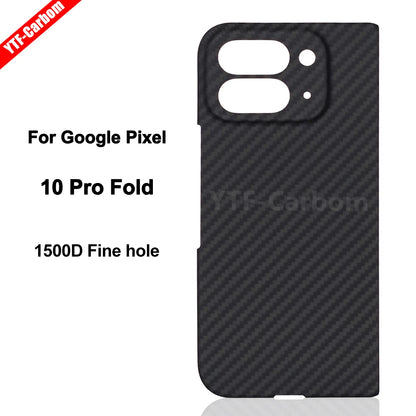 YTF-Carbon New Style for Google Pixel 9/10 Pro Fold Kevlar Carbon Fiber Hinge Protection Cover Ultrathin 11 Pro Fold Phone Case