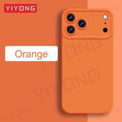 For iPhone17 Pro Max Case YIYONG Original Soft Liquid Silicone Cover For iPhone 17 Air 16 16e 15 14 Plus 12 13 Mini Phone Cases