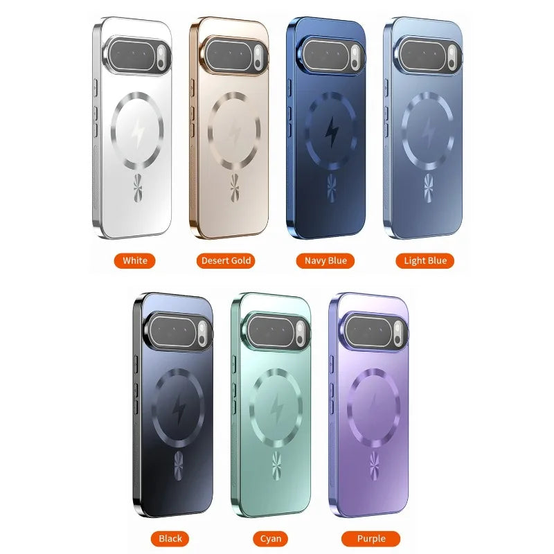 Magnetic Case For Google Pixel 11 10 9 Pro XL 8 7 6 A ProXL 10A 9A 8A 7A AG Matte Lightning Cover Protective Shockproof Cover