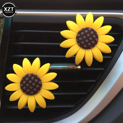 Fashion Car Multiflora Sunflower Car Air Outlet profumato profumo Clip deodorante diffusore accessori per auto decorazione