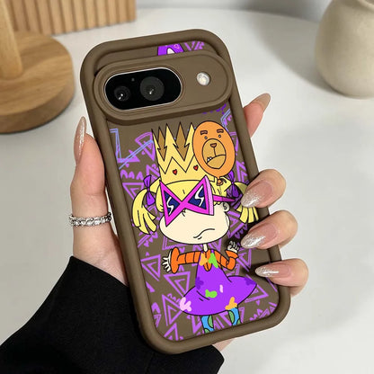 R-Rugrats C-Chuckie Finster Phone Case For Google Pixel 10 9 8 7 9a 8a 7a Pro XL Eye Ladder Silicone Cover
