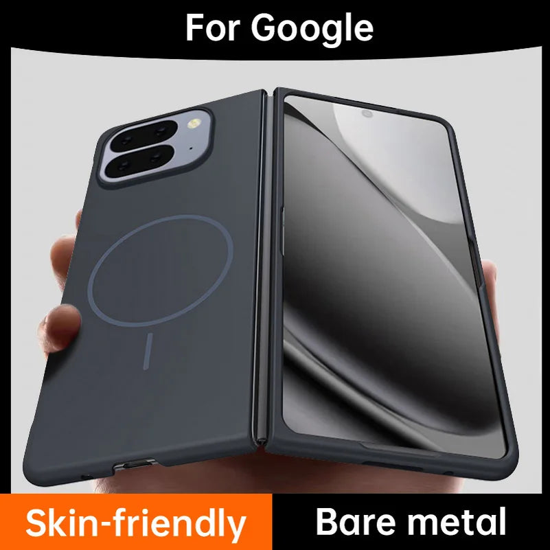 Slim Bezel-less Skin Feel Thin Magnetic Ring Case For Google Pixel 10 Pro Fold pixel9 pro fold pixel fold Camera Protect Cover