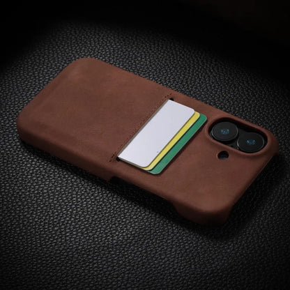Luxury Card Slot Sheepskin Leather Case For iPhone 17 Air 16 15 14 13 12 Pro Max Plus Business Wallet Pocket Shockproof Cover