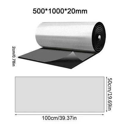 Self-Adhesive Aluminum Foil Insulation Roll Heatproof Soundproof and Noise Reduction for Car RV Foam Floor Roof Pipe Insulation