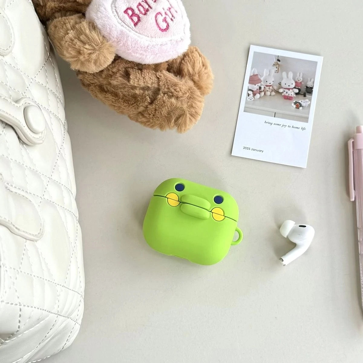 Funny Cartoon Green Big-Mouthed Frog Silicone Earphone Case For AirPods Pro 3 1 2 3 4 Pro Pro2 Wireless Bluetooth Earphone Cases