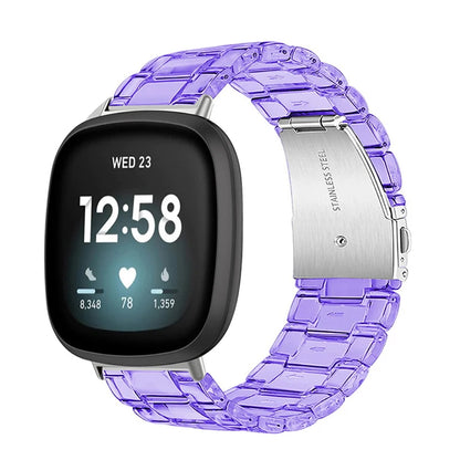 Newest Transparent Resin Strap for Fitbit  Versa 3 4 Lite Sense for Fitbit Versa2 Smartwatch Bracelet Watchband Accessories