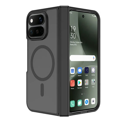 Case For Google Pixel 11 Pro Fold ELVEV Translusent Matte PC + Skin-friendly TPU Hinge Protection Magnetic Phone Cover