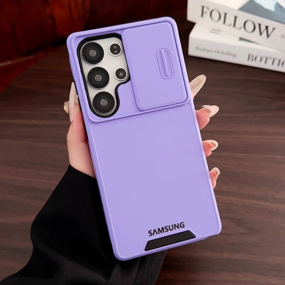 Military Grade Protection Cases For Samsung S26 S25 Ultra S24 S23 Plus S22 S21 S20 FE A16 A36 A56 A55 A35 5G Slide Camera Cover