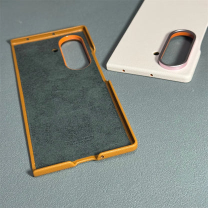 Original Leather Case For Samsung Z Fold 7 5G Slim Shockproof Back Cover Bumper For Galaxy Z Fold 7 6 Leather Mobile Phone Shell