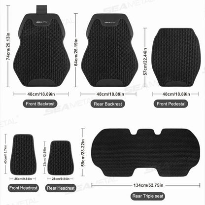 SEAMETAL Four Seasons Car Seat Cover Front Rear Car Seat Cushion Airbag Compatible Seat Protector Breathable Car Accessories