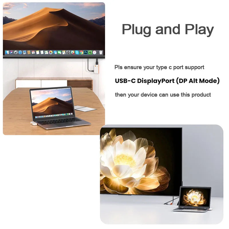 50m USB C HDMI Wireless Video Transmitter and Receiver Extender 1080P HDMI Type-C Wifi Display TV Stick Dongle Adapter PC to TV