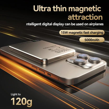 Lenovo Magnetic Power Bank 500000mAh Wireless Super Fast Charging External Battery for Magsafe Powerbank for iPhone 17/16/15/14