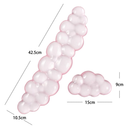 Cute Cloud Ergonomic Wrist Rest Silicone TPU Keyboard Mouse Pad Pressure Relief Comfort for Office Gaming Laptop Desktop Gift