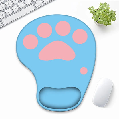 Cute Cat Paw Wrist Rest Mouse Pad Silicone Ergonomic Hand Support Mouse Mat Non Slip Comfortable Gaming Mousepad