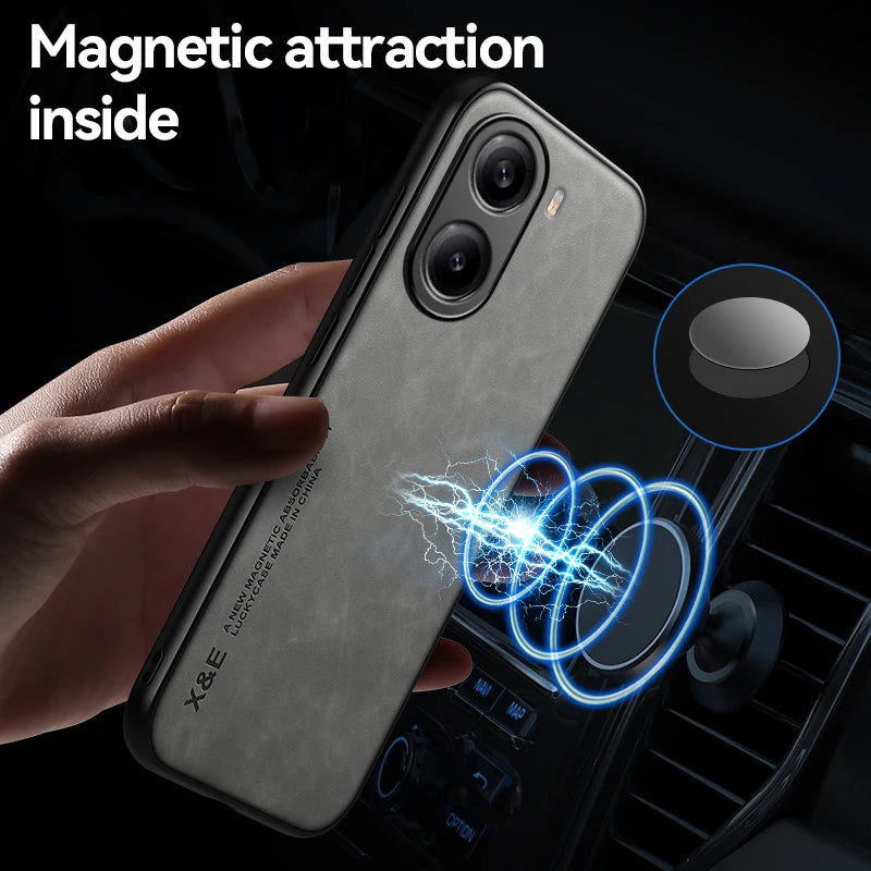 Luxury Leather Phone Case For Xiaomi Mi POCO X7 PRO 5G fanda silky feel NonSlip Plain Cover For POCO X7 5G