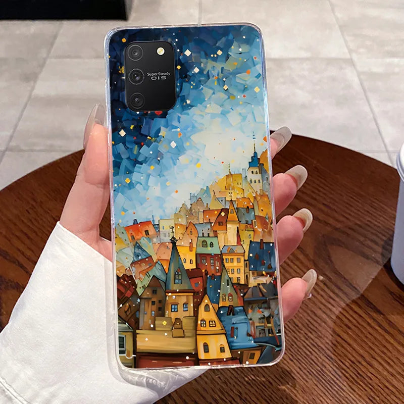 Casing For Samsung S10 Lite Case G770F Aesthetic Cute Cat Fashion Transparent Back Cover For Samsung Galaxy S10 Lite Phone Case