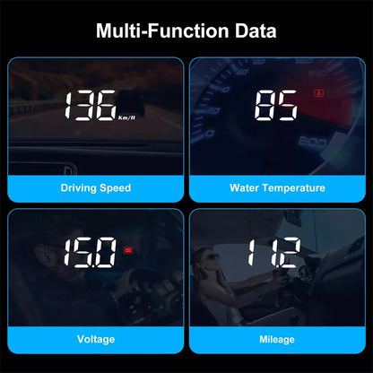 Heads Up Display Automotive Universal Tuning Portable HD Car Display M3 HUD Head-Up Display Obd2 Trip Computer Speed Projector