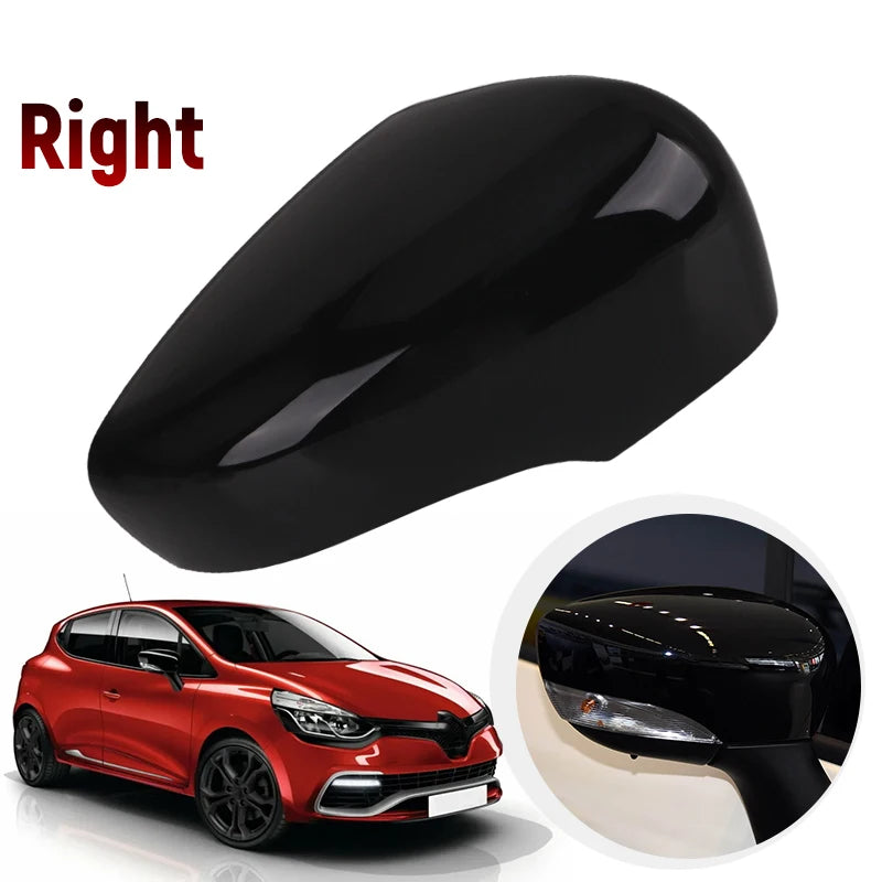 Glossy Black/White Car Side Door Rearview Mirror Cover Cap For Renault Clio 4 Mk4 / Zoe / Captur 2012-2019 Door Wing Mirror Case