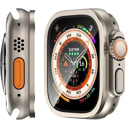 2PCS HD Metal Tempered Glass For Apple Watch Ultra 49mm Screen Protector Anti-Scratch Bumper Full Film for IWatch Ultra 49mm
