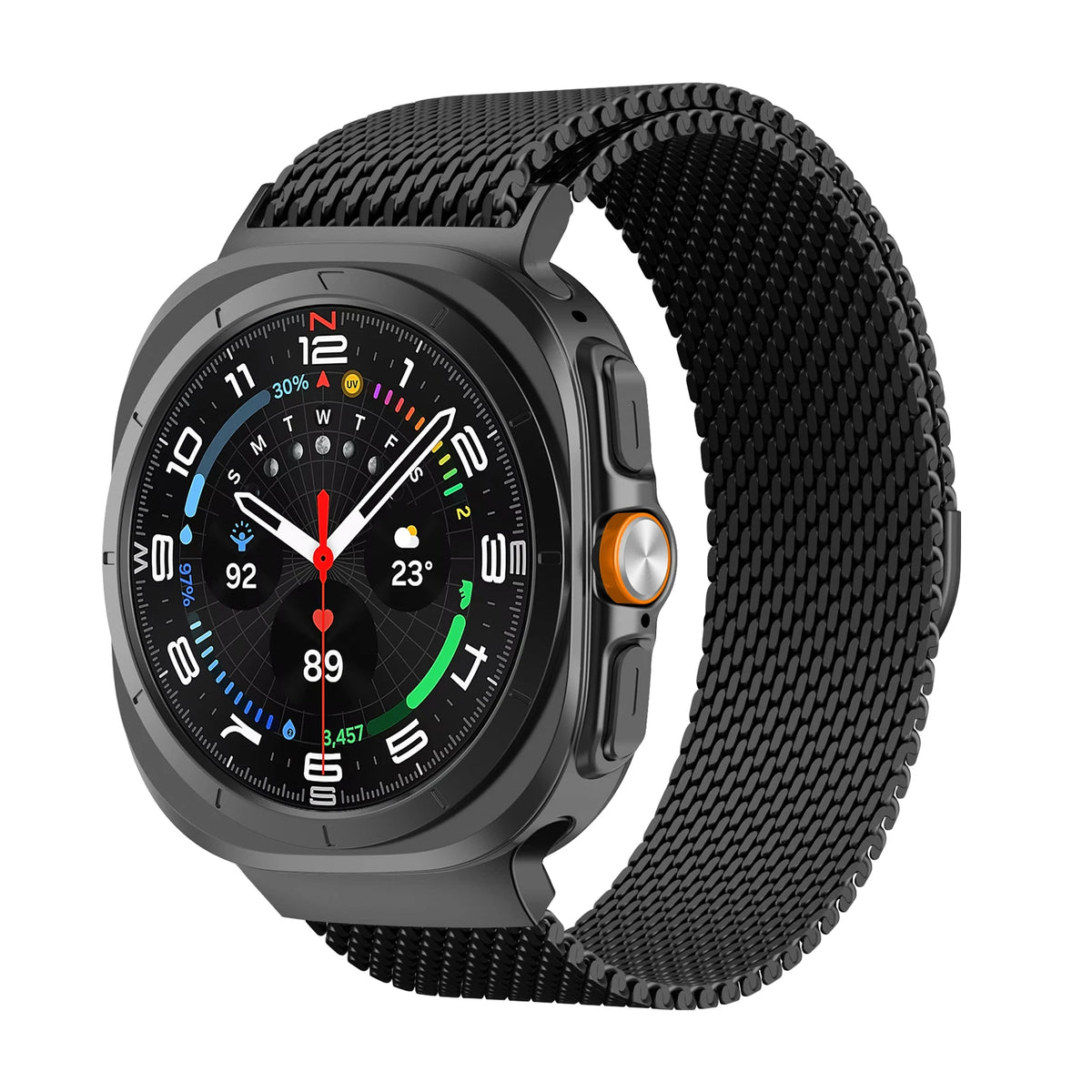 Thick Milanese Loop for Samsung Galaxy Watch Ultra strap 47mm Stainless Steel Magnetic Bracelet Galaxy Watch 7 ultra band 47 mm