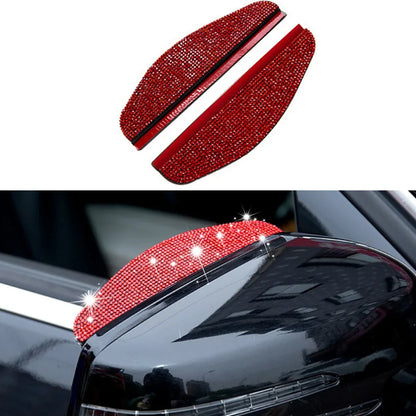 2Pcs Car Rear View Mirror Sticker Rain Eyebrow PVC Rear View Mirror Rain Visor Universal Rain Shield Shade Cover Protector