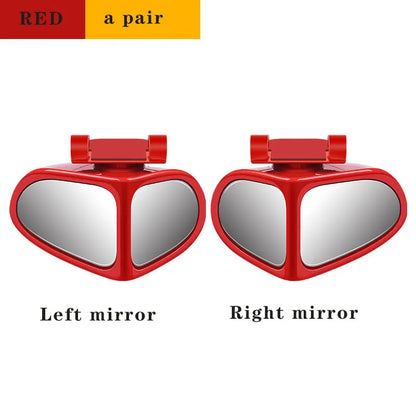 1 Pair 360 Degree HD Car Blind Spot Mirror Rotatable Adjustable Wide Angle Exterior Automobile Rear View Mirror Parking Mirrorb