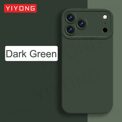For iPhone17 Pro Max Case YIYONG Original Soft Liquid Silicone Cover For iPhone 17 Air 16 16e 15 14 Plus 12 13 Mini Phone Cases