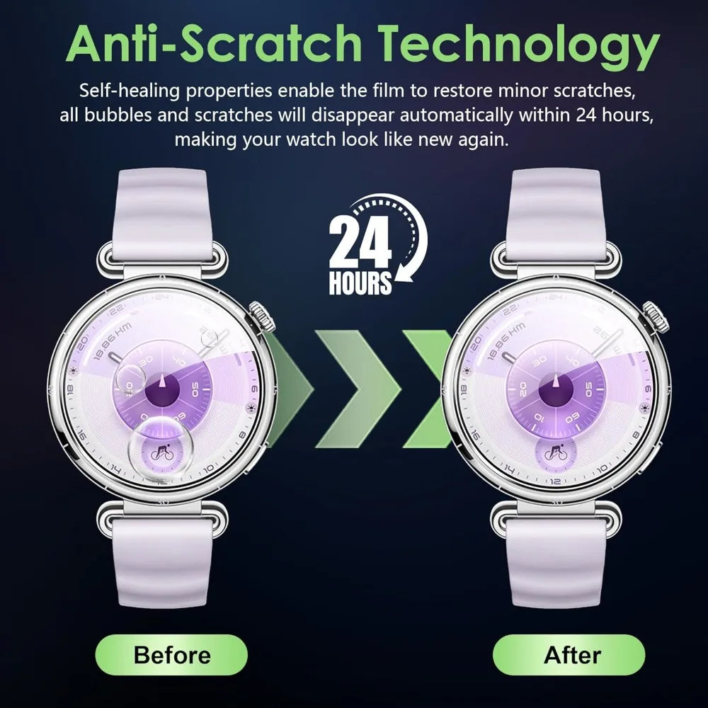 10-1Pcs for Huawei Watch GT 6 5 4 3 2 Tempered Glass 41mm 46mm Screen Protector Case-friendly Glass Protective Film for GT6 Pro