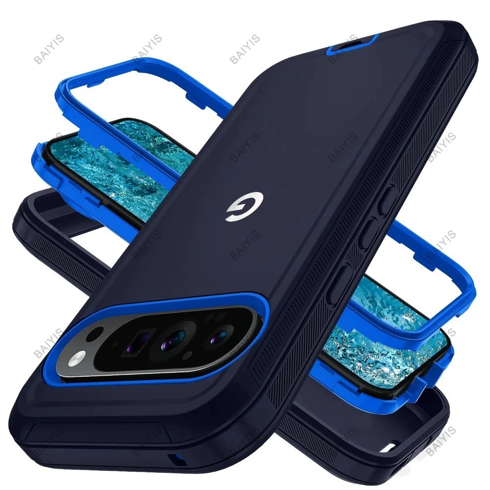 Military Shockproof Defender Armor OTT-BOX Case For Google Pixel 10A 9A 11 10 9 Pro XL 8Pro 8A Enhanced Anti-Drop Hard Cover