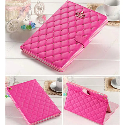 Funda Case for iPad 7th 8th 9th 10th Gen iPad Air4 Air5 iPad Pro11 Air11 A16 Lambskin Stand Smart Case iPad 9.7 2017 2018 Coque
