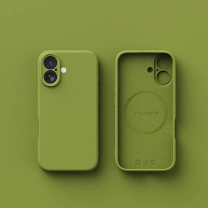 Original Liquid Silicone Magnetic Phone Case For iPhone 17Air 16 Plus 15 14 13 12 17 Pro Max Magsafe Wireless Charge Matte Cover