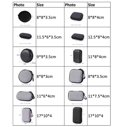 Portable Zipper Earphone Case Bag for Airpod Earpods KZ BA10 AS10 ES4 Charging Cable Accessories Mini Carrying Storage Bag Pouch