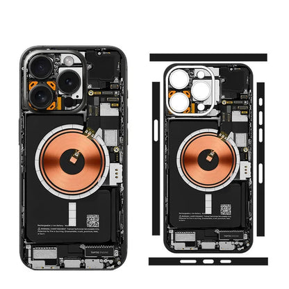 Tear Down Skin Circuit Wrap Sticker ScreenProtector Film for IPhone Air 17 16 15 14 13 Pro Max Plus Back Screen Protector Cover