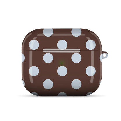 Couture Brown Burgundy Shockproof Protective Glossy HD Hard PC Cover Case For AirPods Earphone 1 2 3 Pro Pro2 With Metal Hook