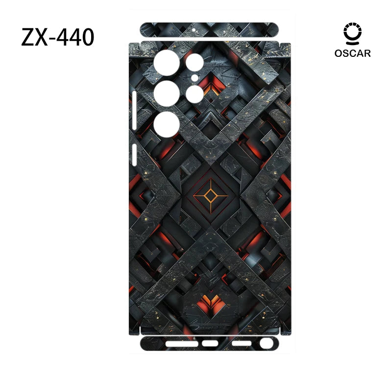 Colorful Decal Skin for Samsung Galaxy S23 S25Ultra Plus S26 S24Ultra Back Screen Protector Cover Wrap Stones Sticker