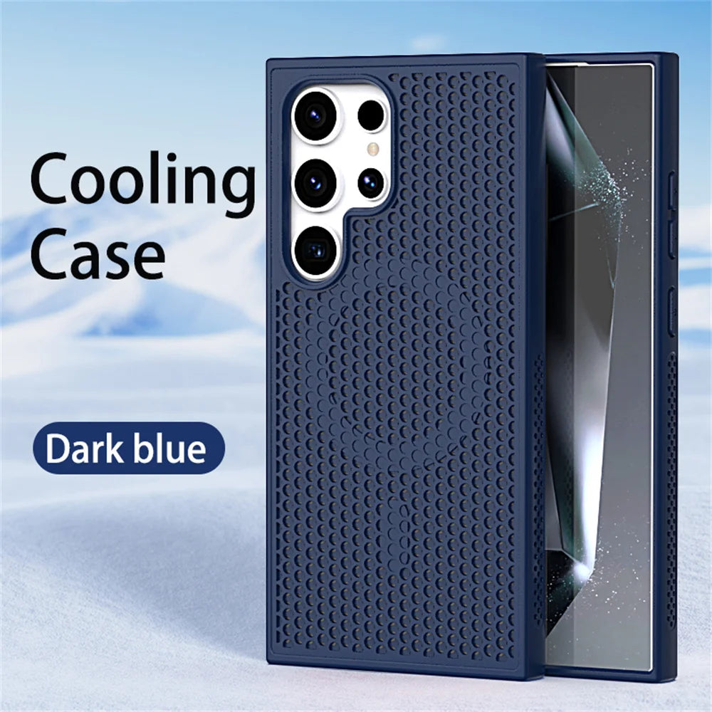 Silicone Honeycomb Cooling Magnetic Case For Samsung Galaxy S26 S25 S24 S23 Ultra S22 Plus PFor Magsafe Heat Dissipation Cover