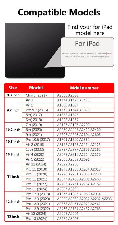 For 2026 iPad Air 11 Case iPad 10th Generation  11th A16  9th Mini6 7 13in iPad Pro11 4 5 10.9in 12.9 M2 M3 M4 M5 Holder Case