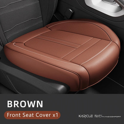 PU Leather Car Seat Cover Full Set 360°Surrounded Bottom Adjustable Back Seat Pad Waterproof Front Seat Cushion Car Accessories