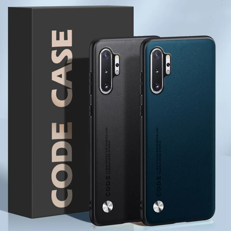 Luxury PU Leather Case For Samsung Galaxy Note 10 Plus Back Cover Silicone Full Protection Phone Case For Samsung Note10 Plus 5G