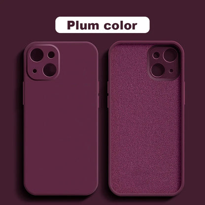 Original Soft Silicone Phone Case For iPhone 17 16 Pro Max 15 14 13 12 11 Pro Max Mini X XR XS 7 8 Plus SE Back Cover Cases