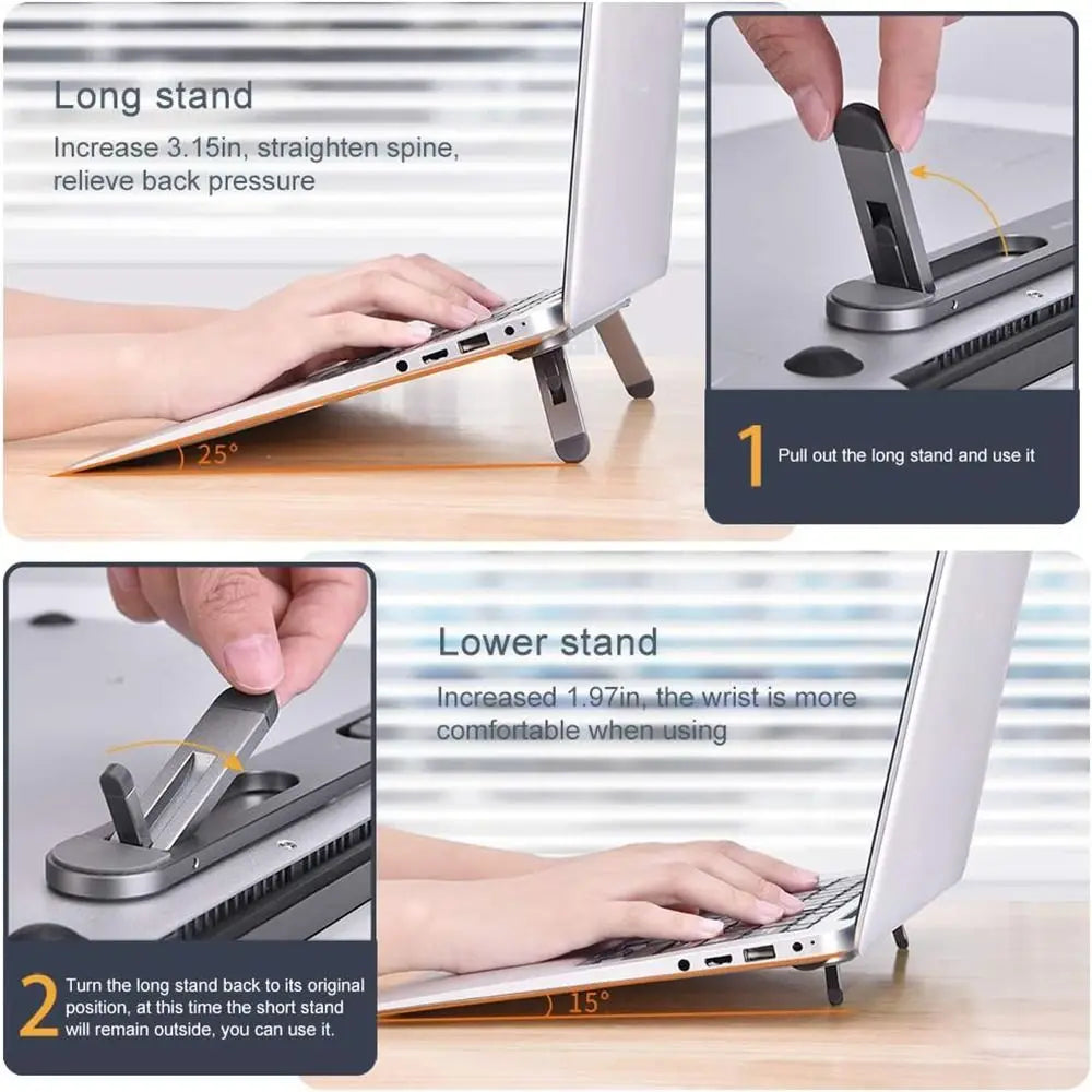 Universal Multiple Colors Laptop Legs Folding Keyboard Riser Invisible Laptop Riser Stand for MacBook/Dell/HP/Lenovo/Samsung