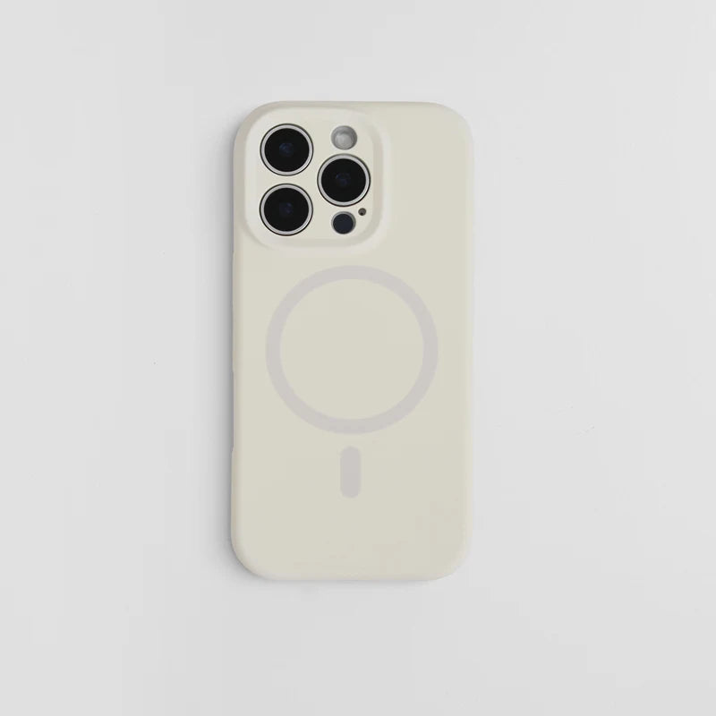 Magnetic Solid Color Liquid Silicone MagSafe Phone Case for iphone 17Pro Max 16 15 15Pro 14 13 Skin Feel Wireless Charging Cover