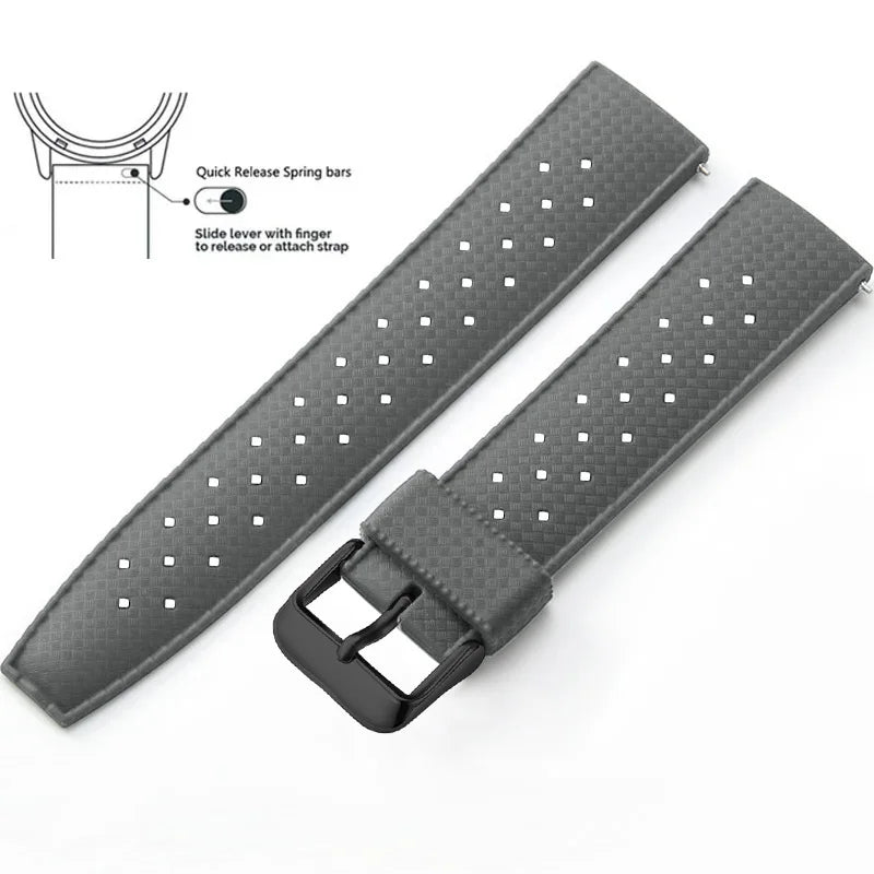 Tropical Silicone Watch Band Quick Release Watch Band 18mm 20mm 22mm Rubber Tropic Smart Watch Strap Waterpfroof Muti-Color