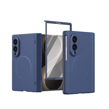 For Samsung Z Fold 8 Magsafe Case Built-in Screen Protector Skin Feel PC Full Body Cover for Samsung Galaxy Z Fold 8 Fold8 Cases