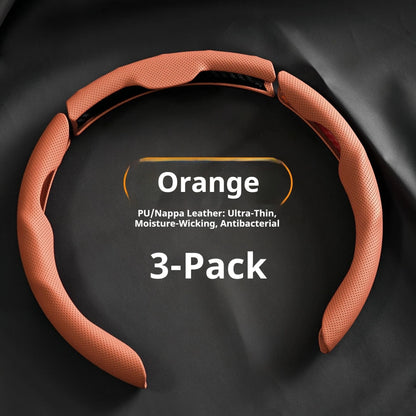 Car In Vehicle Nappa Leather Steering Wheel Cover Universal For Men And Women All Seasons Nonslip Sweatabsorbing Wearresistant