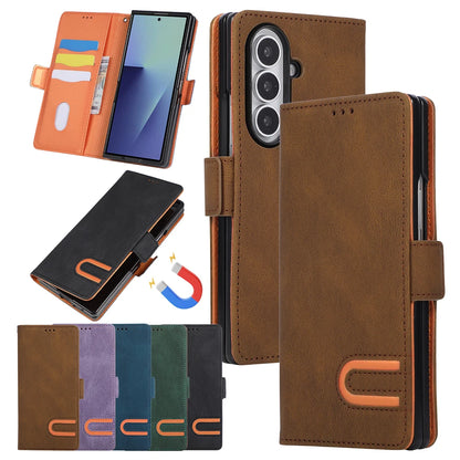 Retro Leather Flip Wallet Case for Samsung Galaxy Z Fold 8 Ultra 7 6 5 4 3 Fold8 Fold7 Fold6 Fold5 Card Holder Stand Phone Cover
