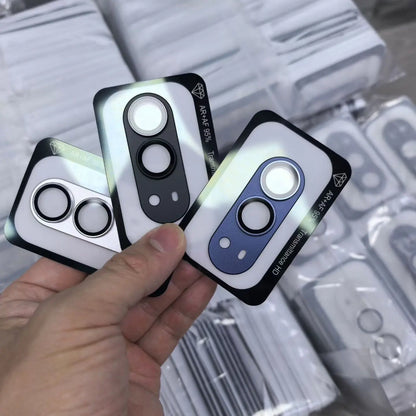 High-End AR&AF Frosted Armor Len1:1 Fit for iPhone Duo Camera Lens Protective Metal Film Tempered Glass Cover for Apple Fold ﻿