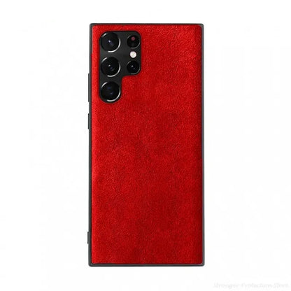 Italian Alcantara Case for Samsung S24 Ultra Plus S23 S22 S21 Fold 6 Flip 6 Flod 5 Luxury Business Supercar Same Leather Case