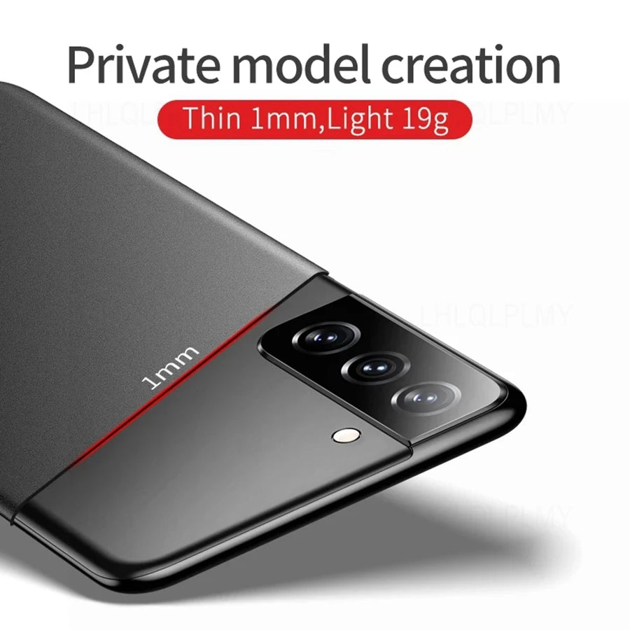 luxury Matte Back Ultra Thin Case For Samsung Galaxy S8 S9 S10 S20 S21 FE 5G S22 Plus S10e Note 8 9 10 Lite 20 Hard Cover Shell