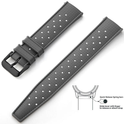 Tropical Silicone Watch Band Quick Release Watch Band 18mm 20mm 22mm Rubber Tropic Smart Watch Strap Waterpfroof Muti-Color